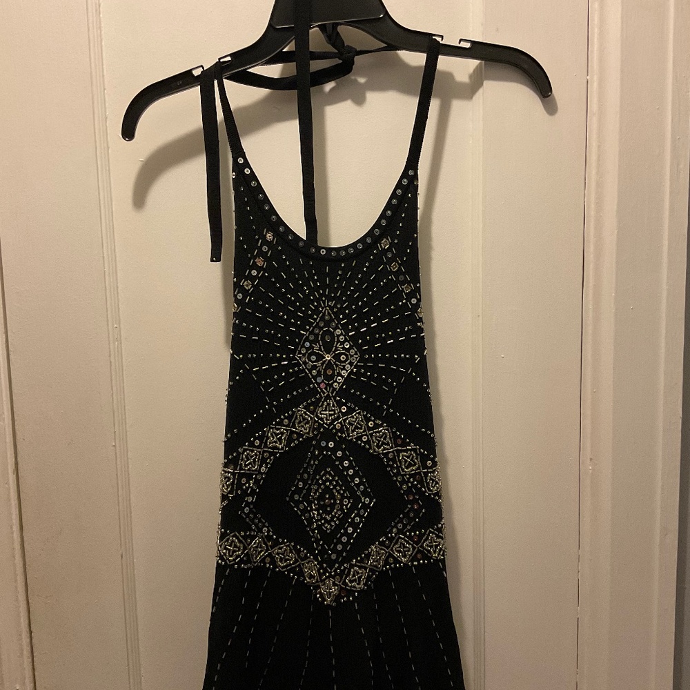 Black sequin tank, dress